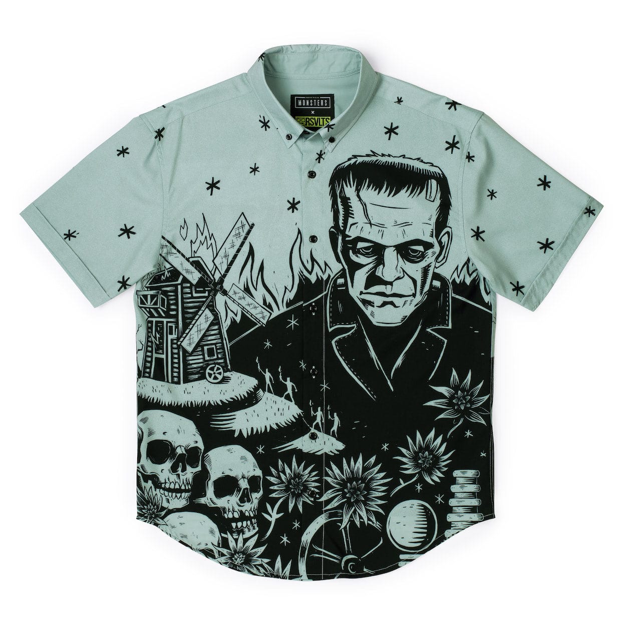 Monster Shirt Green Frankenstein T-shirt Universal 