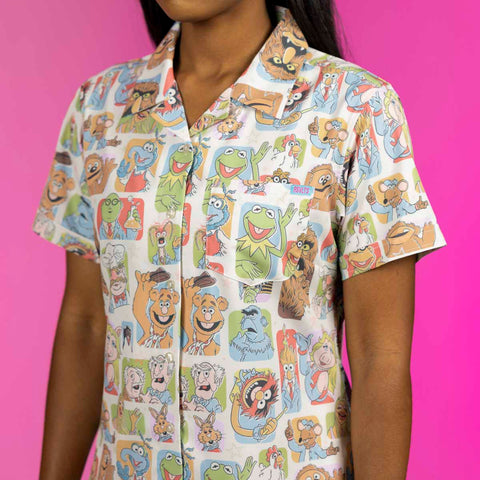 rsvlts-disney-womens-short-sleeve-shirt-disneys-the-muppets-time-to-meet-the-muppets-womens-kunuflex-short-sleeve-shirt