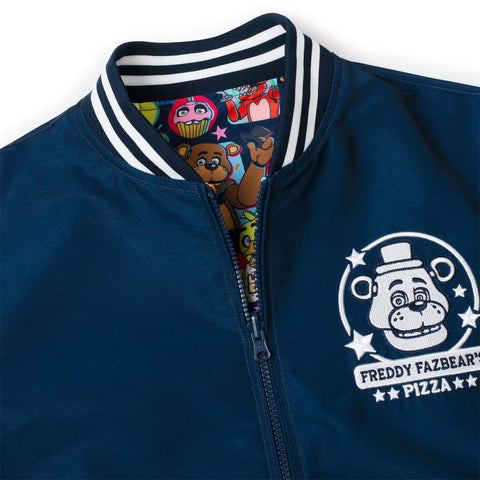 rsvlts-five-nights-at-freddys-jacket-five-nights-at-freddys-freddy-fazbears-pizza-blue-reversible-bomber-jacket