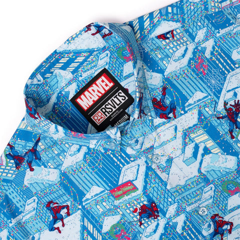 rsvlts-marvel-short-sleeve-shirt-marvel-spider-man-is-coming-to-town-kunuflex-short-sleeve-shirt