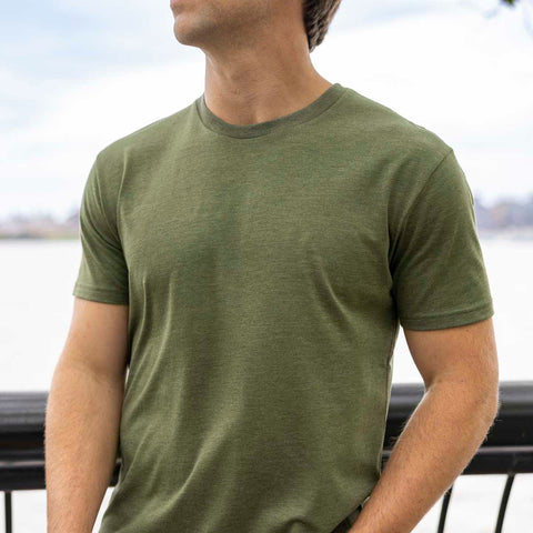 RSVLTS RSVLTS Crewneck T-shirt Heather Sage Green – Crewneck Tee