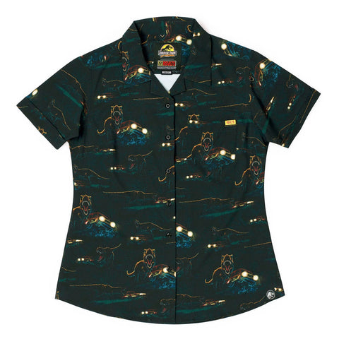 rsvlts-xs-rsvlts-jurassic-park-must-go-faster-womens-kunuflex-short-sleeve-shirt