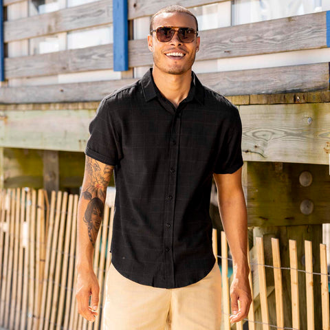 obsidian-black-bamboo-short-sleeve-shirt